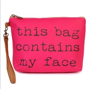 MY FACE WRISTLET MAKEUP BAG-FUCHSIA